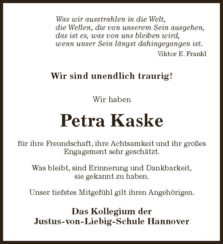 Anzeige Kaske
